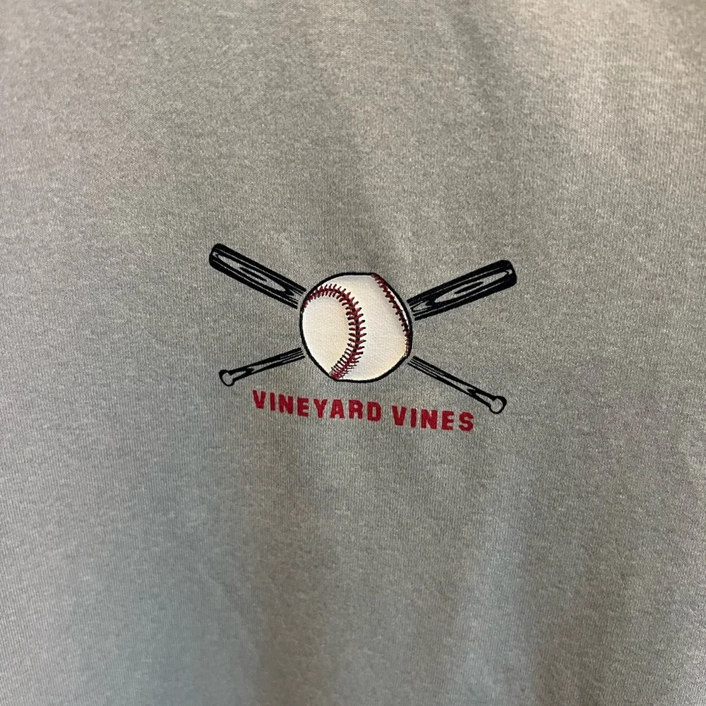 Boys Performance Baseball Bineyard Vines Gray Baseball T-Shirt - Picture 4 of 5